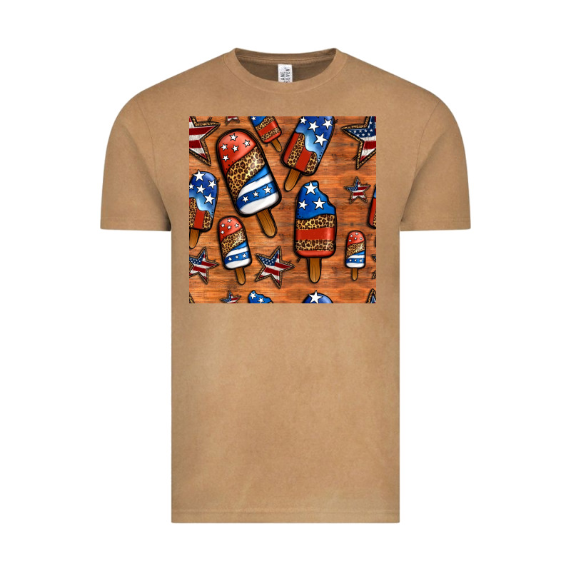 Patriotic Popsicles Seamless Pattern Vintage Tee by HRA Design Shop | Teevron