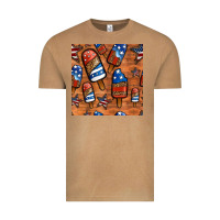 Vintage Camel patriotic popsicles seamless pattern Vintage Tee - HRA Design Shop
