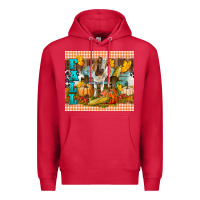 Cardinal Fall With Baby Goat Premium Hoodie - LillyAllenDesigns