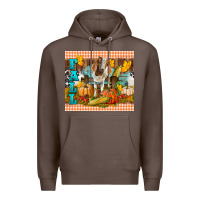 Coffee Fall With Baby Goat Premium Hoodie - LillyAllenDesigns