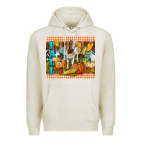 Oatmeal Heather Fall With Baby Goat Premium Hoodie - LillyAllenDesigns