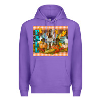 Purple Fall With Baby Goat Premium Hoodie - LillyAllenDesigns
