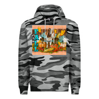 Slate Camo Fall With Baby Goat Premium Hoodie - LillyAllenDesigns
