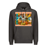 Smoke Fall With Baby Goat Premium Hoodie - LillyAllenDesigns