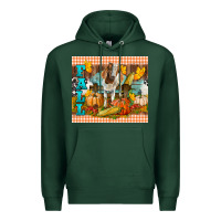 Sports Green Fall With Baby Goat Premium Hoodie - LillyAllenDesigns