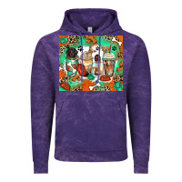 Cloud Purple dog coffee cups Vintage Hoodie - Zillion Design Studio