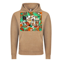 Vintage Coffee dog coffee cups Vintage Hoodie - Zillion Design Studio