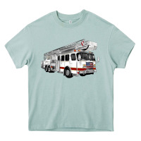 Arona White Fire Truck Heavy Core Tee - Artiststas