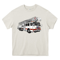 Cream White Fire Truck Heavy Core Tee - Artiststas