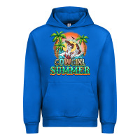 Cobalt Cowgirl summer Urban Hoodie - NancyCooperArtShop