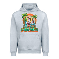 Heather Grey Cowgirl summer Urban Hoodie - NancyCooperArtShop