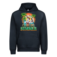 Navy Cowgirl summer Urban Hoodie - NancyCooperArtShop
