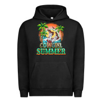 Pigment Black Cowgirl summer Urban Hoodie - NancyCooperArtShop
