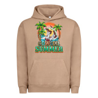 Pigment Burro Cowgirl summer Urban Hoodie - NancyCooperArtShop