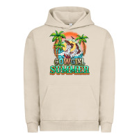 Pigment French Oak Cowgirl summer Urban Hoodie - NancyCooperArtShop
