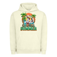 Pigment Pistachio Cowgirl summer Urban Hoodie - NancyCooperArtShop