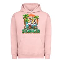 Pigment Salmon Cowgirl summer Urban Hoodie - NancyCooperArtShop