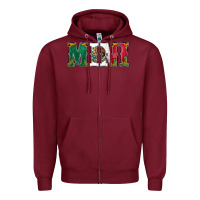 Burgundy mexican flag mini Zipper Hoodie - Jasminsmagicworld