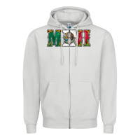 Dove Grey mexican flag mini Zipper Hoodie - Jasminsmagicworld