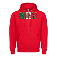 Red mexican flag mini Zipper Hoodie - Jasminsmagicworld