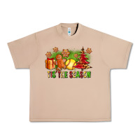 Burro Tis The Season Christmas With Softball And Gingerbread Man Urban Heavy Tee - FaDigitalArtStudio
