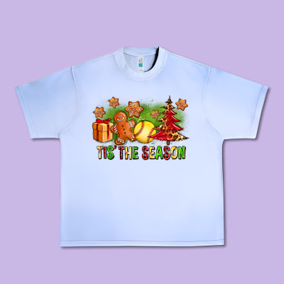 Tis The Season Christmas With Softball And Gingerbread Man Urban Heavy Tee Designed By Fadigitalartstudio