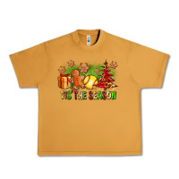 Peanut Butter Tis The Season Christmas With Softball And Gingerbread Man Urban Heavy Tee - FaDigitalArtStudio