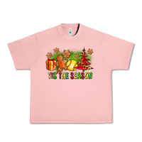 Salmon Tis The Season Christmas With Softball And Gingerbread Man Urban Heavy Tee - FaDigitalArtStudio