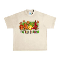 Sandshell Tis The Season Christmas With Softball And Gingerbread Man Urban Heavy Tee - FaDigitalArtStudio