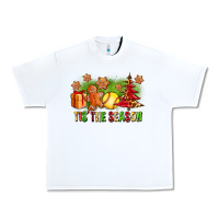 White Tis The Season Christmas With Softball And Gingerbread Man Urban Heavy Tee - FaDigitalArtStudio