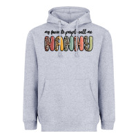 Heather Grey my favorite people call me nanny Heavyweight Hoodie - MaliasSmallBusiness