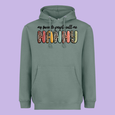My Favorite People Call Me Nanny Heavyweight Hoodie Designed By Maliassmallbusiness