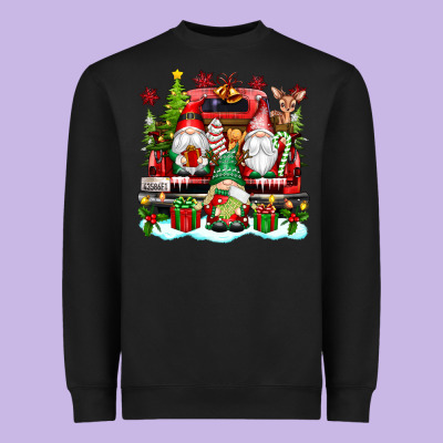 Christmas Gnome Truck Heavyweight Sweatshirt Designed By Texasbilliewilder