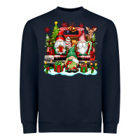 Navy christmas gnome truck Heavyweight Sweatshirt - texasbilliewilder