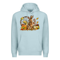 Blue Mist Fall Rabbit Premium Hoodie - LillyAllenDesigns