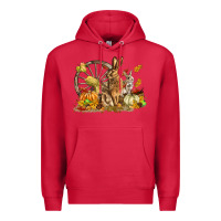 Cardinal Fall Rabbit Premium Hoodie - LillyAllenDesigns