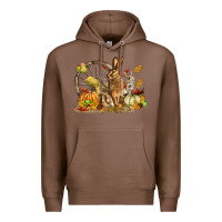 Chestnut Fall Rabbit Premium Hoodie - LillyAllenDesigns