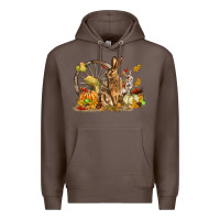 Coffee Fall Rabbit Premium Hoodie - LillyAllenDesigns