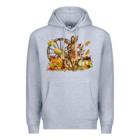 Heather Grey Fall Rabbit Premium Hoodie - LillyAllenDesigns