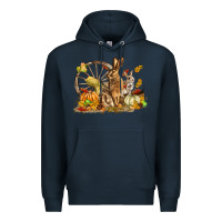 Navy Fall Rabbit Premium Hoodie - LillyAllenDesigns