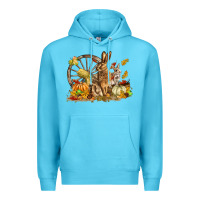 Ocean Blue Fall Rabbit Premium Hoodie - LillyAllenDesigns