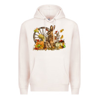 Pale Pink Fall Rabbit Premium Hoodie - LillyAllenDesigns