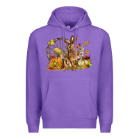 Purple Fall Rabbit Premium Hoodie - LillyAllenDesigns