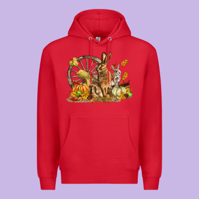 Fall Rabbit Premium Hoodie Designed By Lillyallendesigns