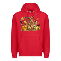 Red Fall Rabbit Premium Hoodie - LillyAllenDesigns