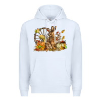 White Fall Rabbit Premium Hoodie - LillyAllenDesigns