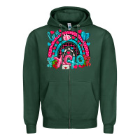 Sports Green xo xo rainbow valentine Zipper Hoodie - NancyCooperArtShop