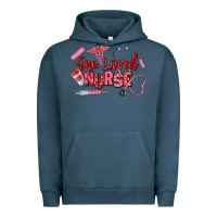Pigment Midnight Navy one loved nurse Urban Hoodie - texasbilliewilder