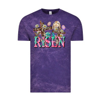 Cloud Purple He is risen Easter Day Vintage Tee - CowGirlArtShop