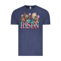 Vintage Denim He is risen Easter Day Vintage Tee - CowGirlArtShop